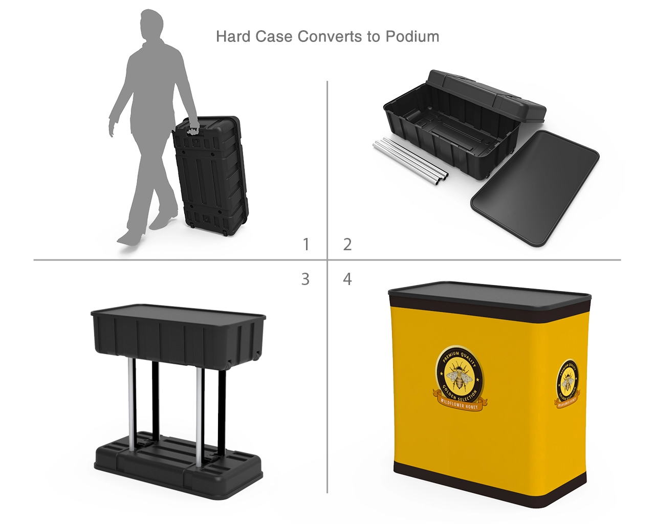 10ft Custom Natural Food Trade Show Booth Idea 16