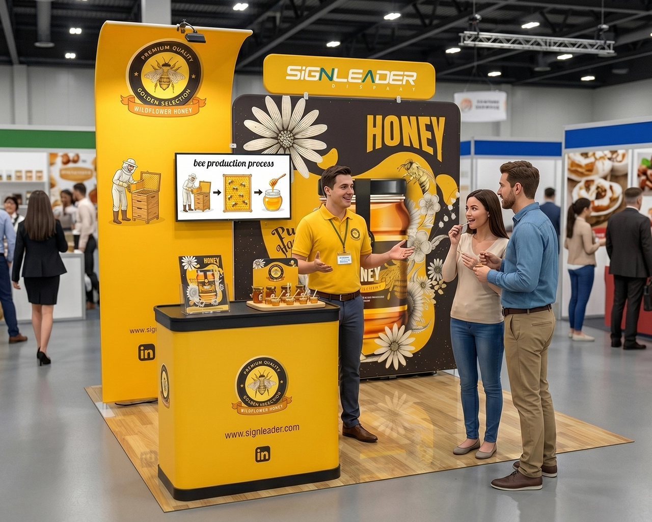 10ft Custom Natural Food Trade Show Booth Idea 16