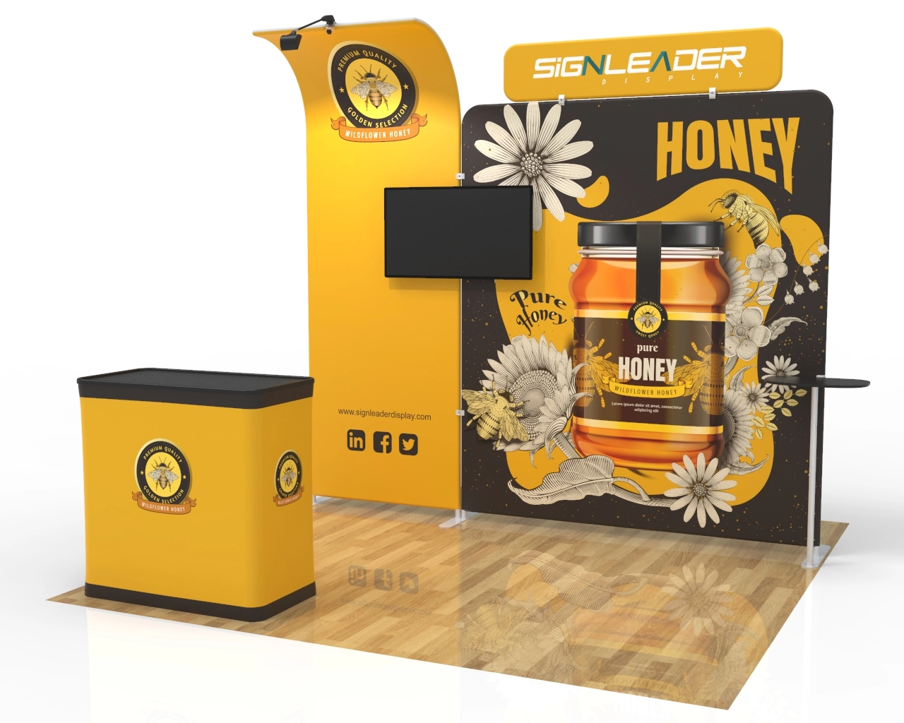 10ft Custom Natural Food Trade Show Booth Idea 16