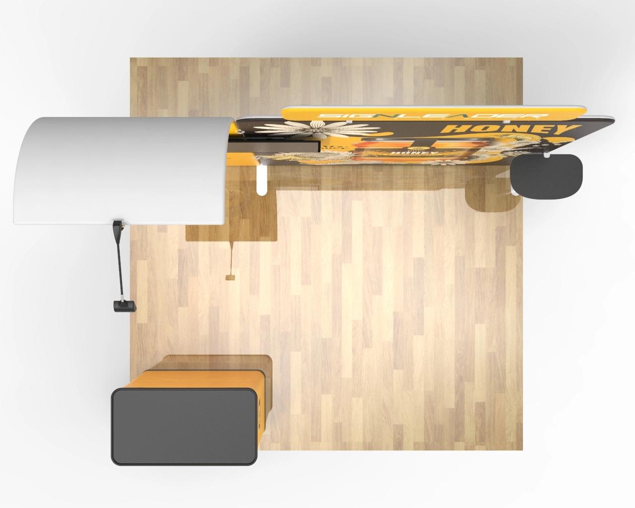 10ft Custom Natural Food Trade Show Booth Idea 16