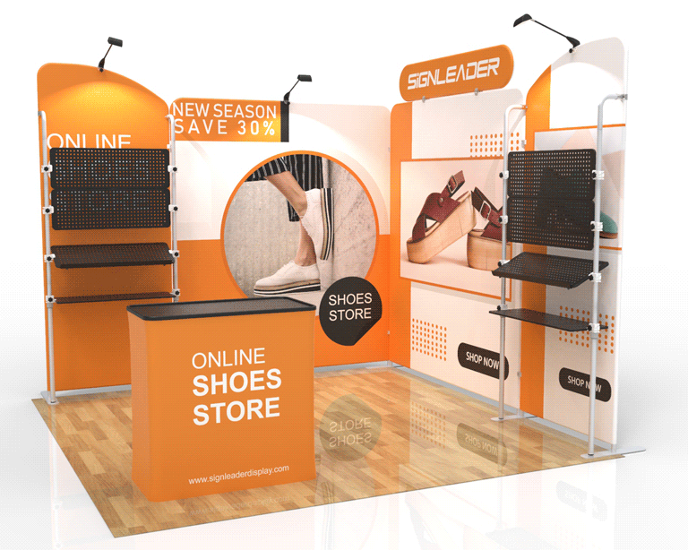 Custom Portable Trade Show Booth Kit Q. - 10ft & 20ft Options