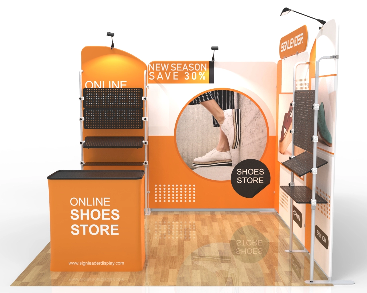 Custom Portable Trade Show Booth Kit Q. - 10ft & 20ft Options