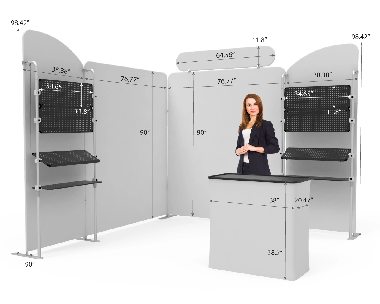Custom Portable Trade Show Booth Kit Q. - 10ft & 20ft Options