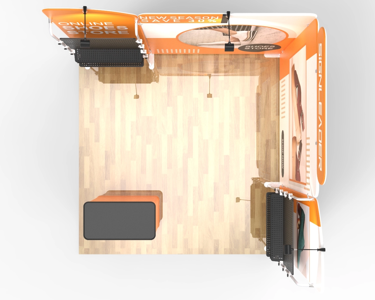Custom Portable Trade Show Booth Kit Q. - 10ft & 20ft Options