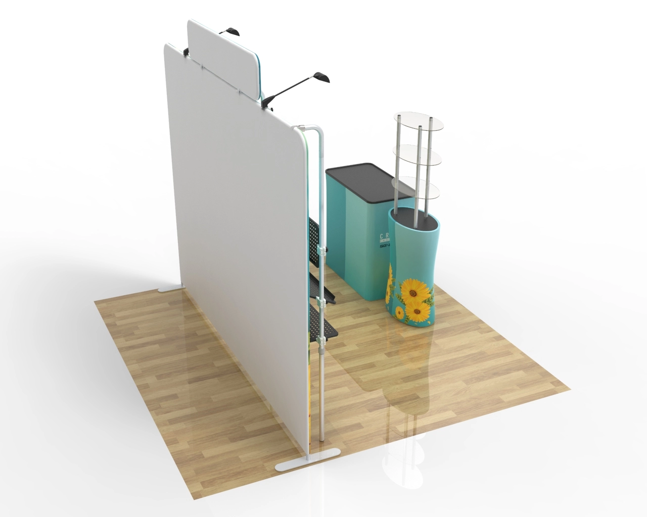 10ft Custom Trade Show Booth Kit D for Natural Skincare & Hand Cream Products