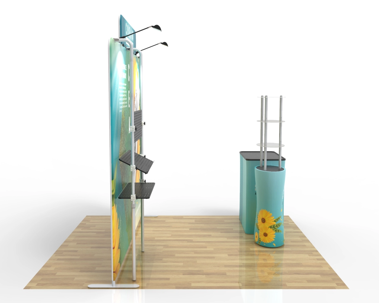 10ft Custom Trade Show Booth Kit D for Natural Skincare & Hand Cream Products