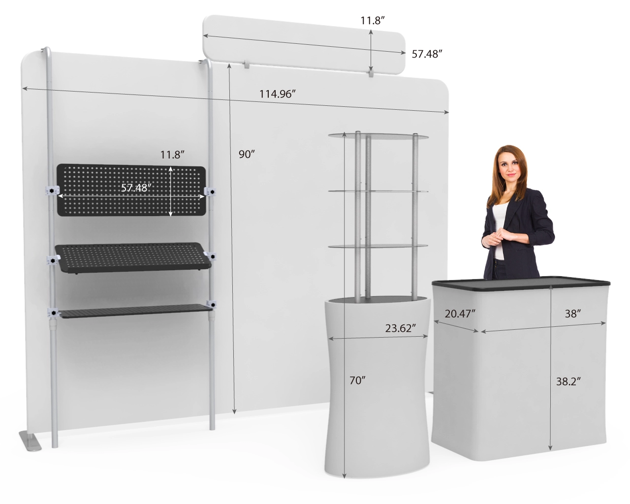 10ft Custom Trade Show Booth Kit D for Natural Skincare & Hand Cream Products