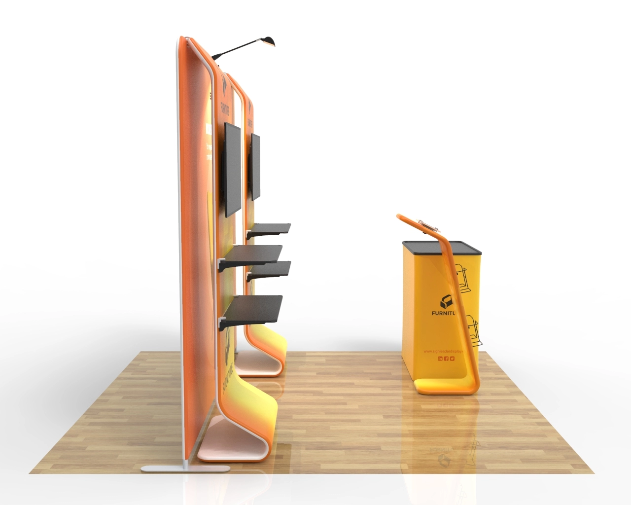10ft Custom Trade Show Booth Kit G for Furniture Hardware & Accessories