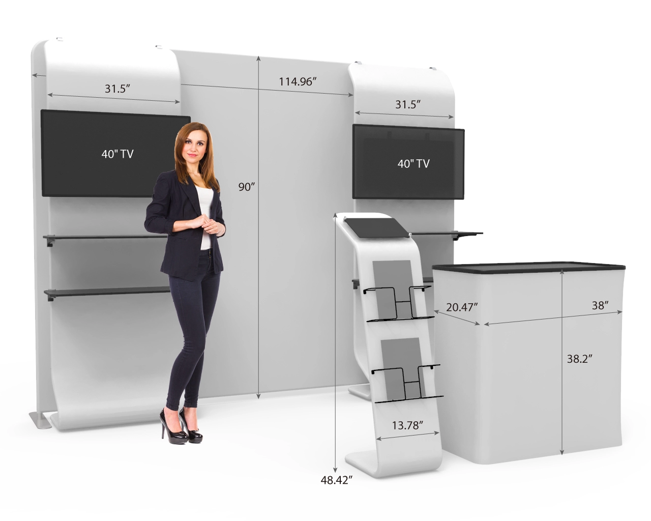 10ft Custom Trade Show Booth Kit G for Furniture Hardware & Accessories