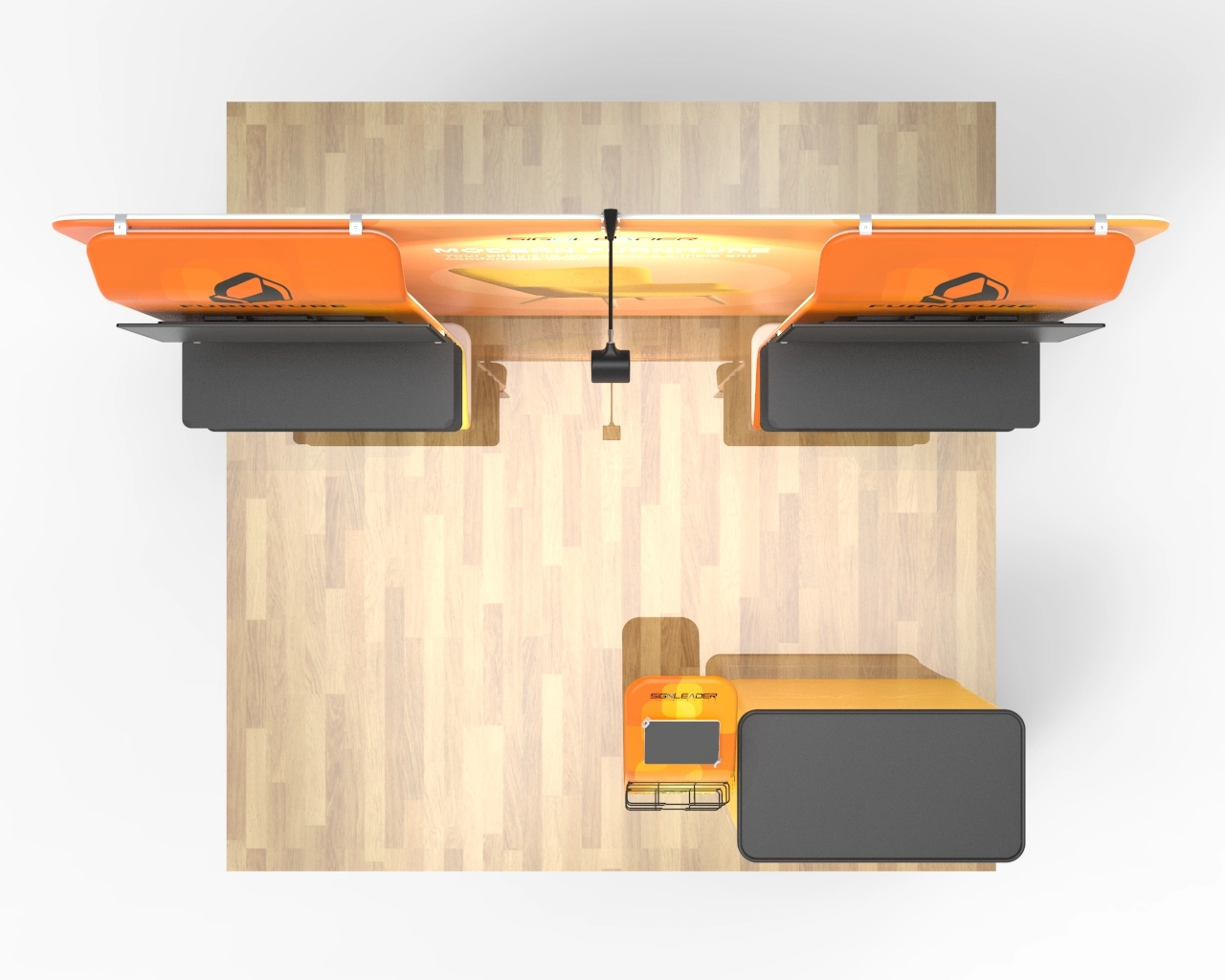 10ft Custom Trade Show Booth Kit G for Furniture Hardware & Accessories