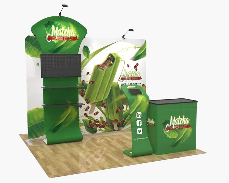 10ft Custom Trade Show Booth Kit I for Frozen Treats & Green Foods