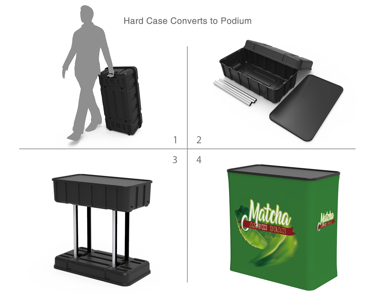 10ft Custom Trade Show Booth Kit I for Frozen Treats & Green Foods