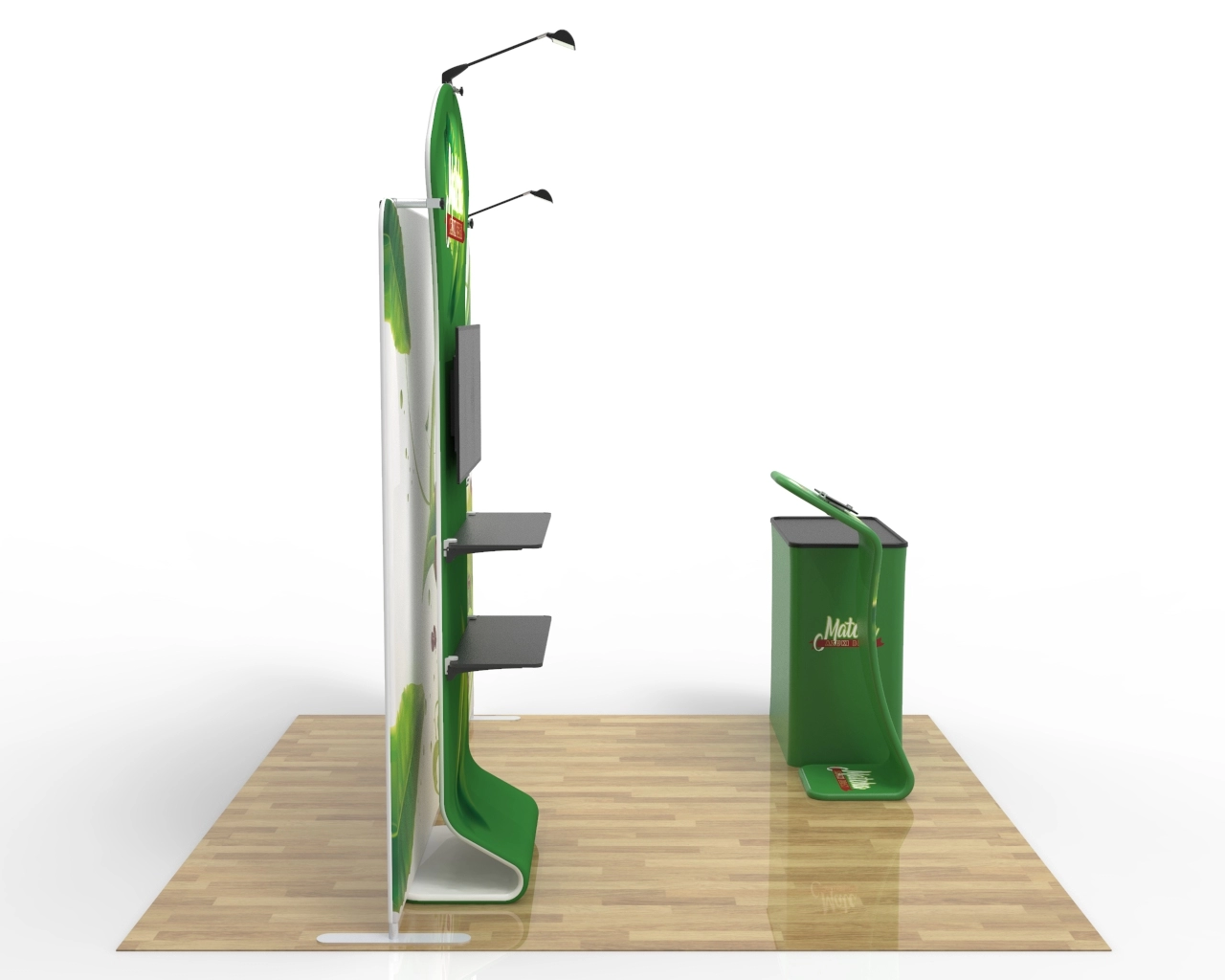 10ft Custom Trade Show Booth Kit I for Frozen Treats & Green Foods