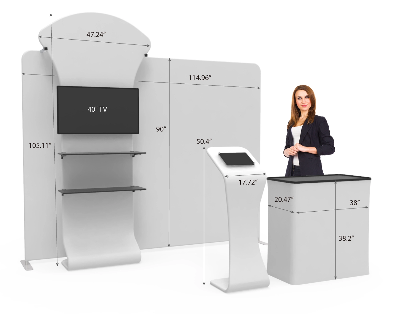 10ft Custom Trade Show Booth Kit I for Frozen Treats & Green Foods