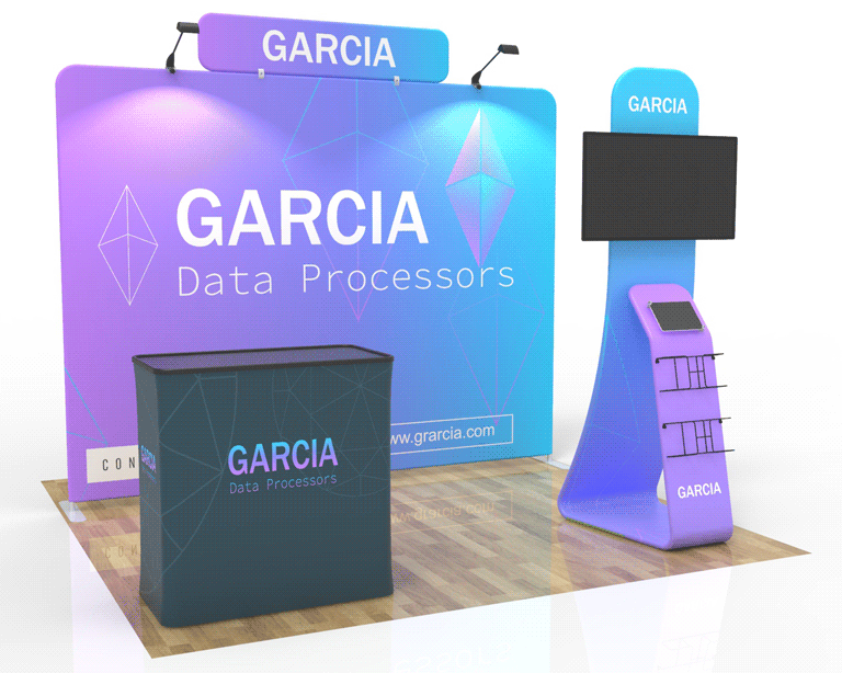 10ft Tech Trade Show Booth Package 29 for Data & AI Solutions  