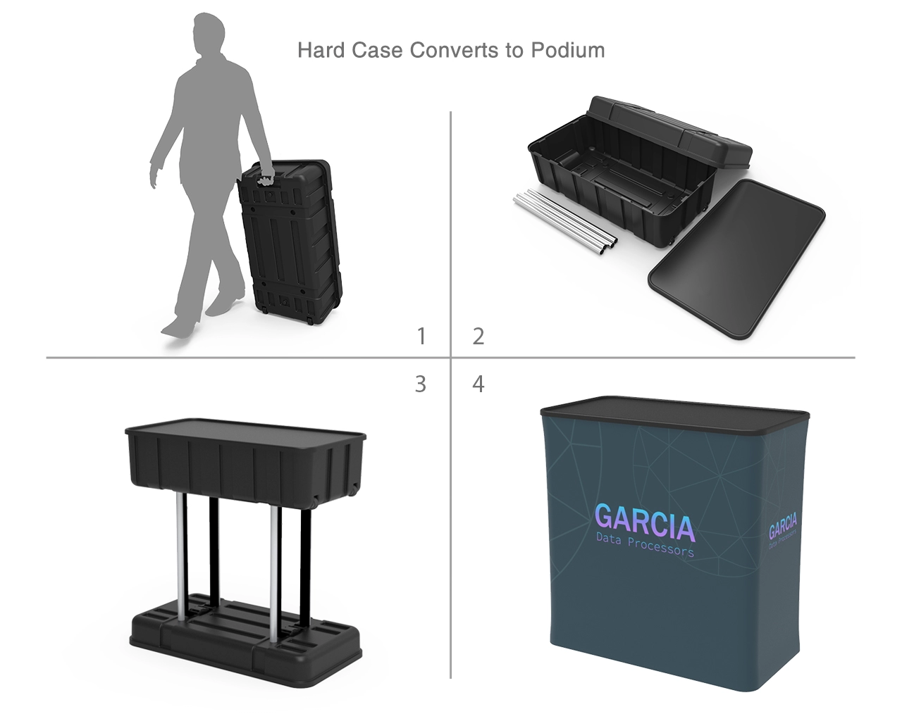 10ft Tech Trade Show Booth Package 29 for Data & AI Solutions  