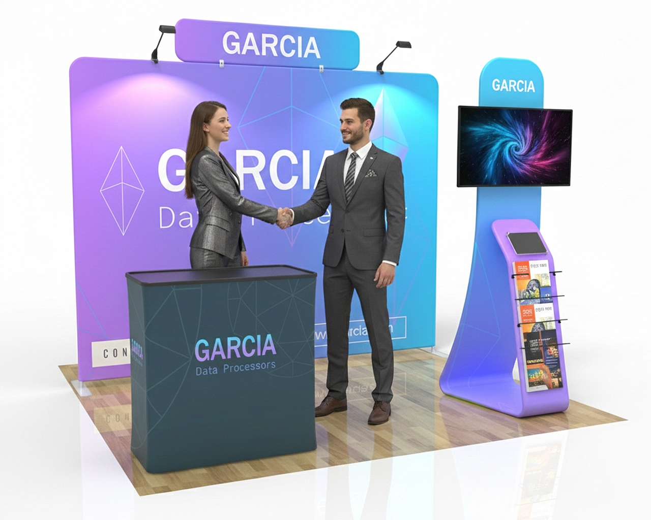 10ft Tech Trade Show Booth Package 29 for Data & AI Solutions  