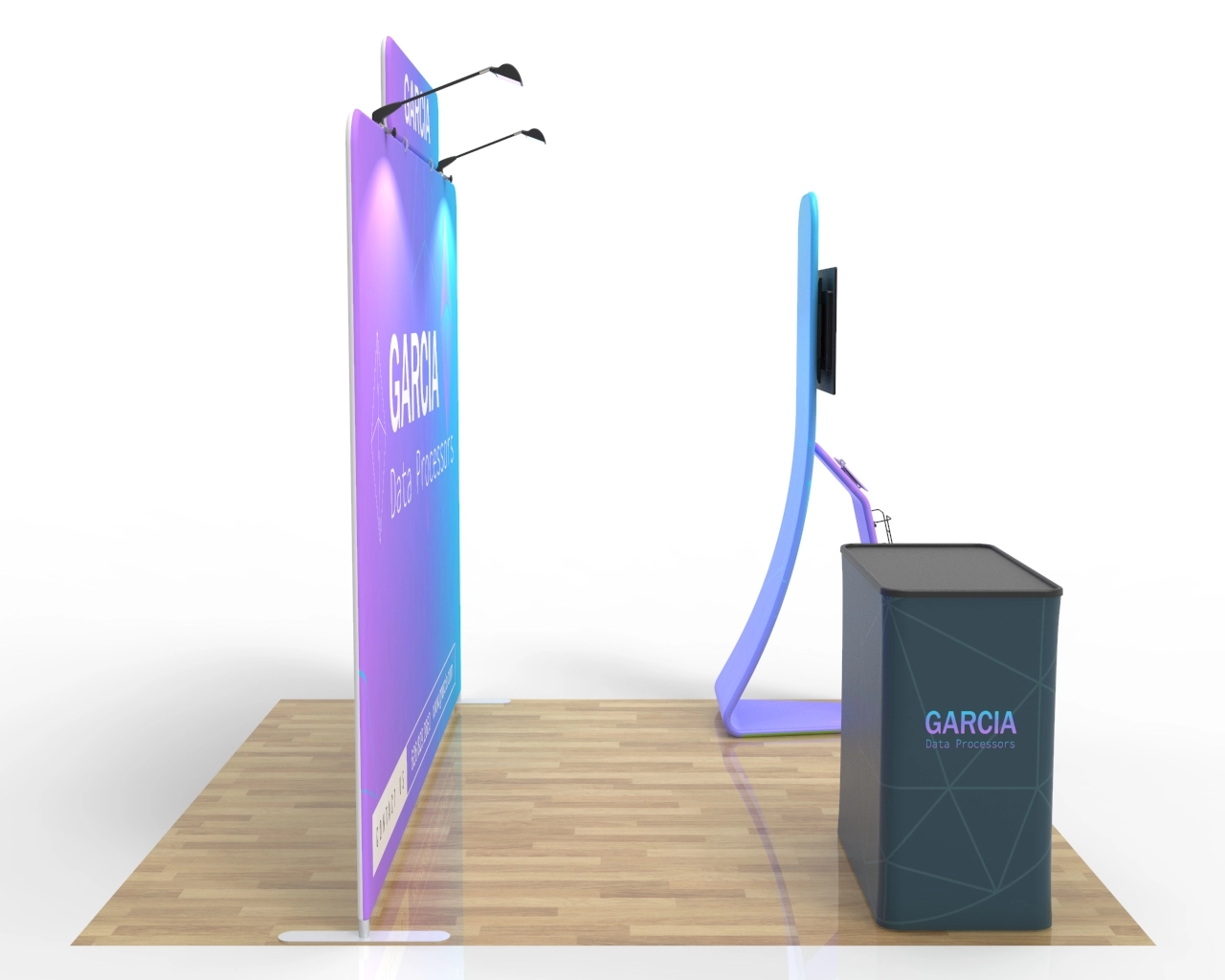 10ft Tech Trade Show Booth Package 29 for Data & AI Solutions  