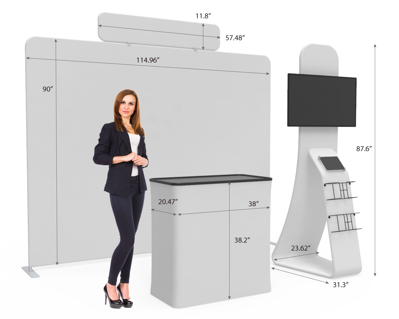 10ft Tech Trade Show Booth Package 29 for Data & AI Solutions  