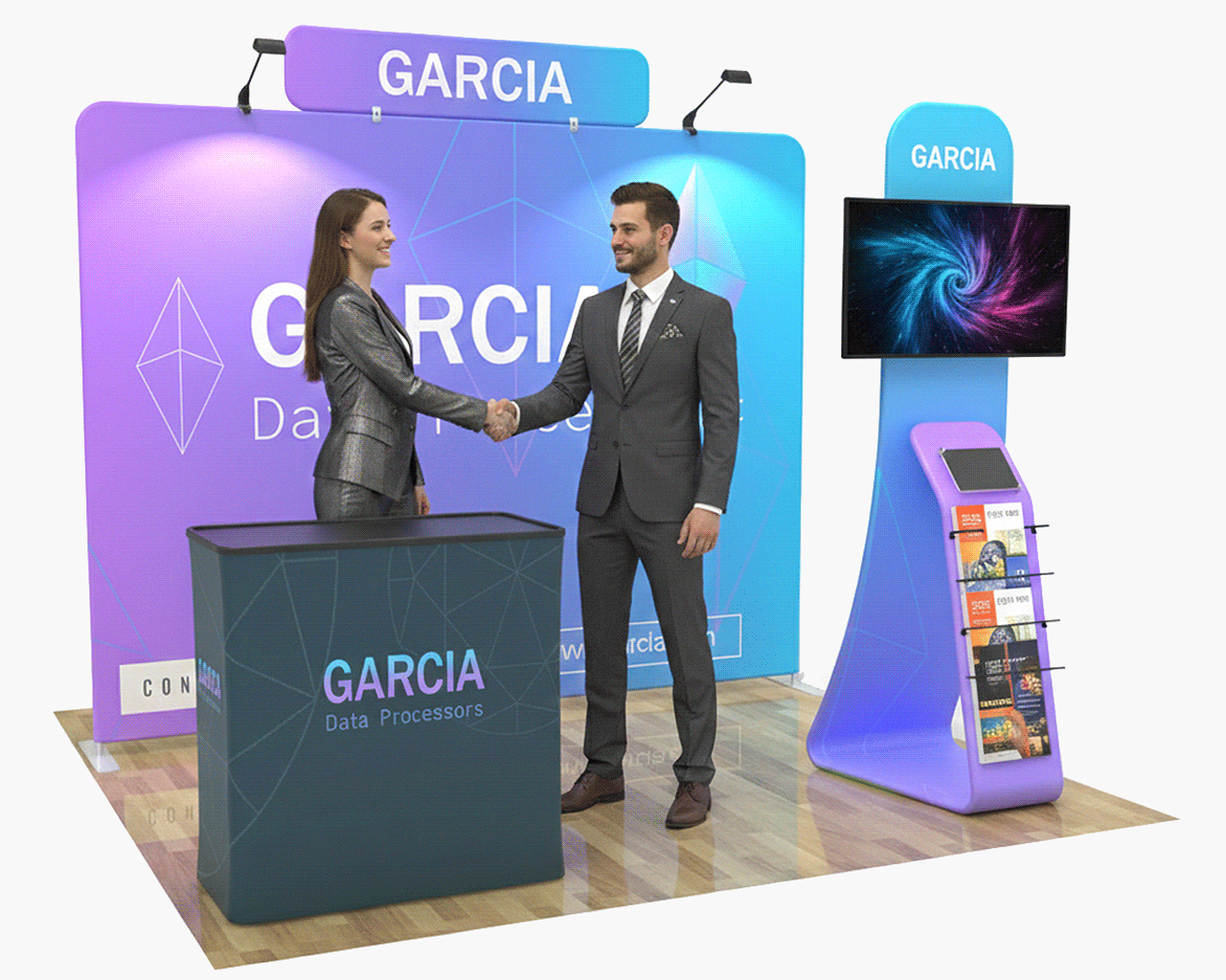 10ft Tech Trade Show Booth Package 29 for Data & AI Solutions  