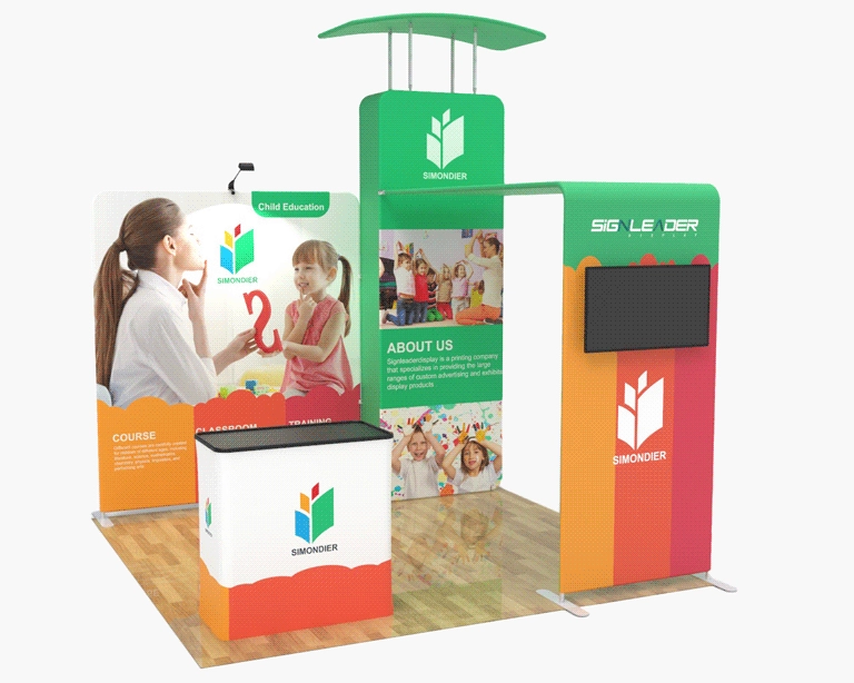10ft Educational Trade Show Booth Idea 07