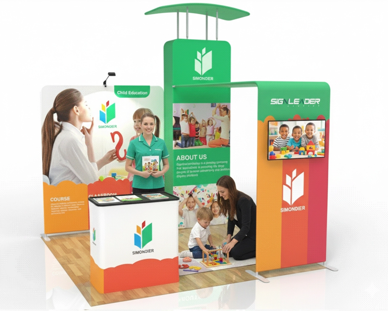 10ft Educational Trade Show Booth Idea 07