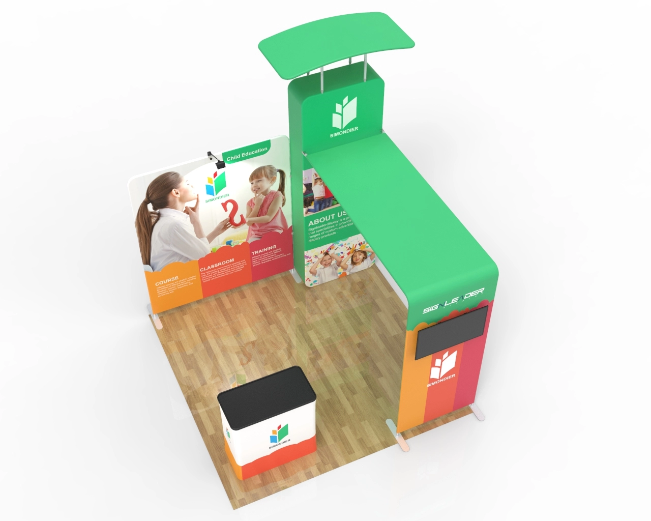 10ft Educational Trade Show Booth Idea 07