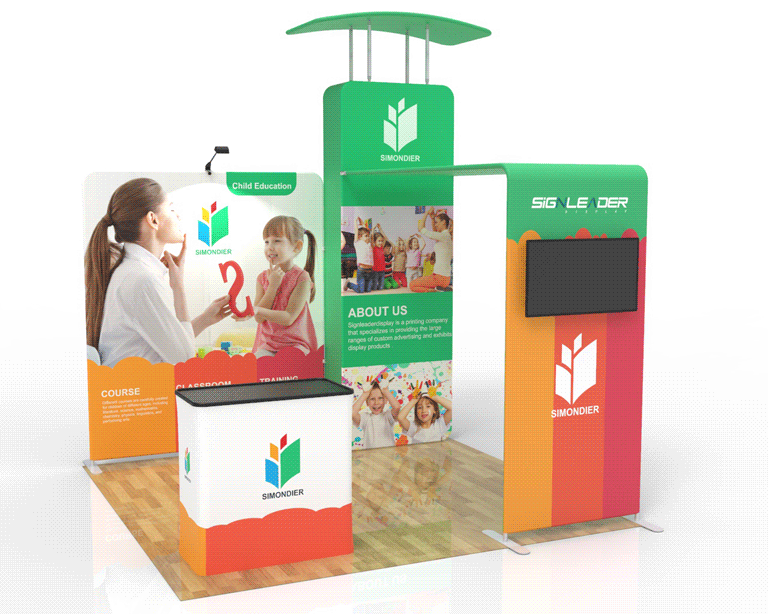 10ft Educational Trade Show Booth Idea 07