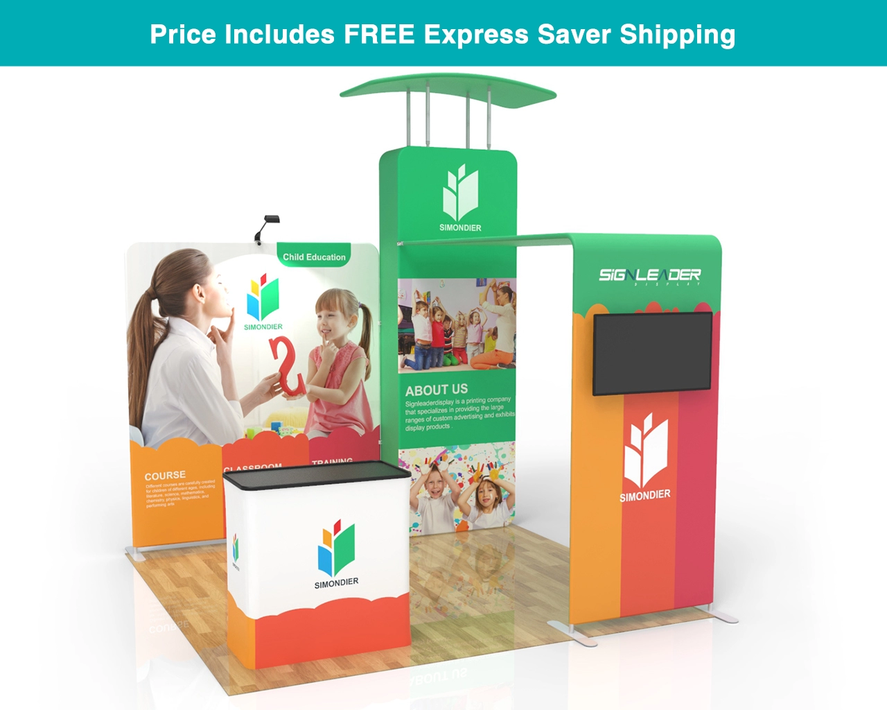 10ft Educational Trade Show Booth Idea 07