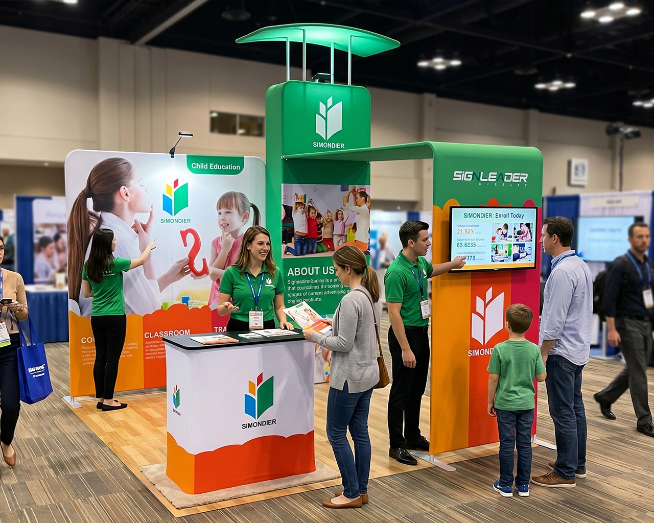 10ft Educational Trade Show Booth Idea 07