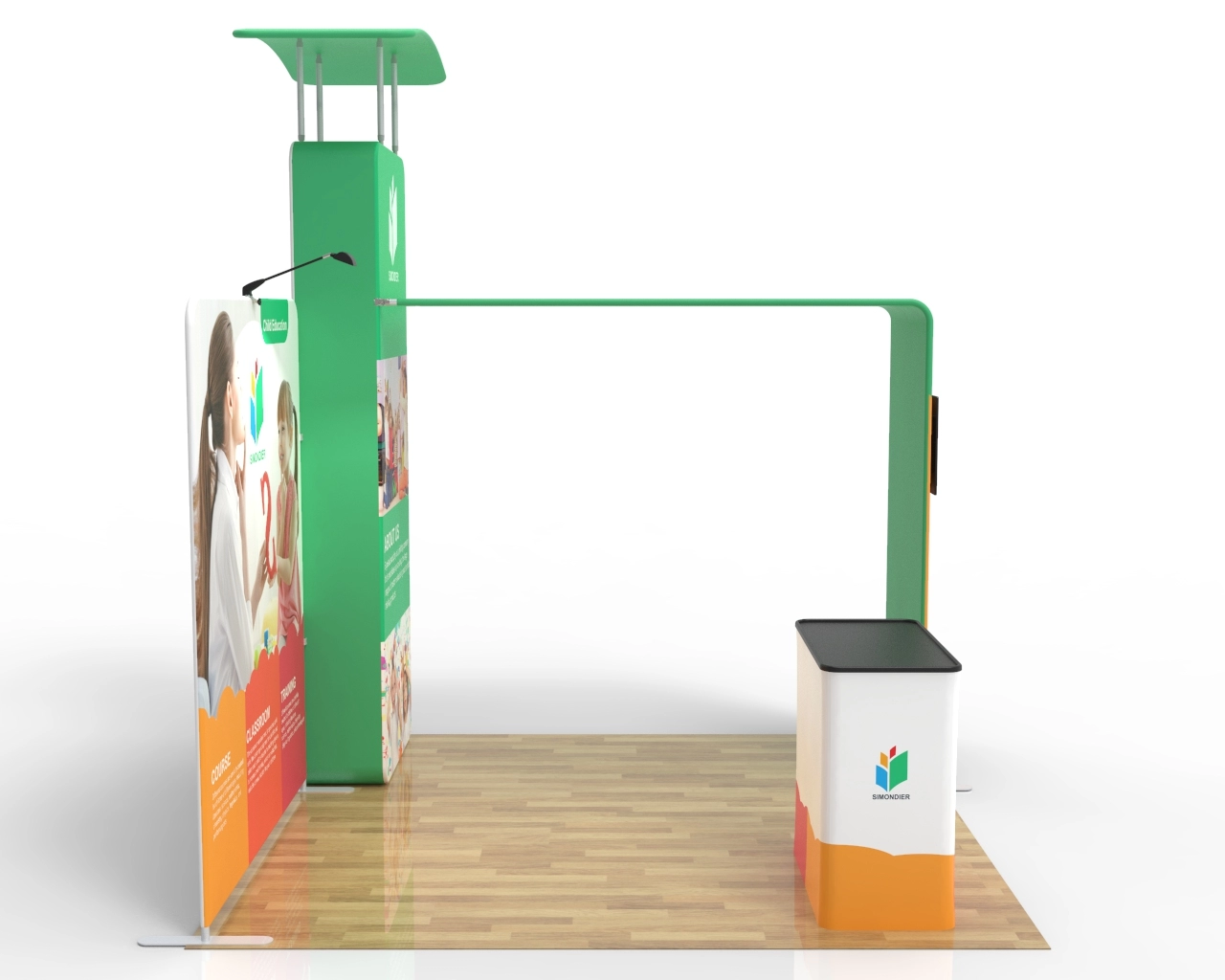 10ft Educational Trade Show Booth Idea 07