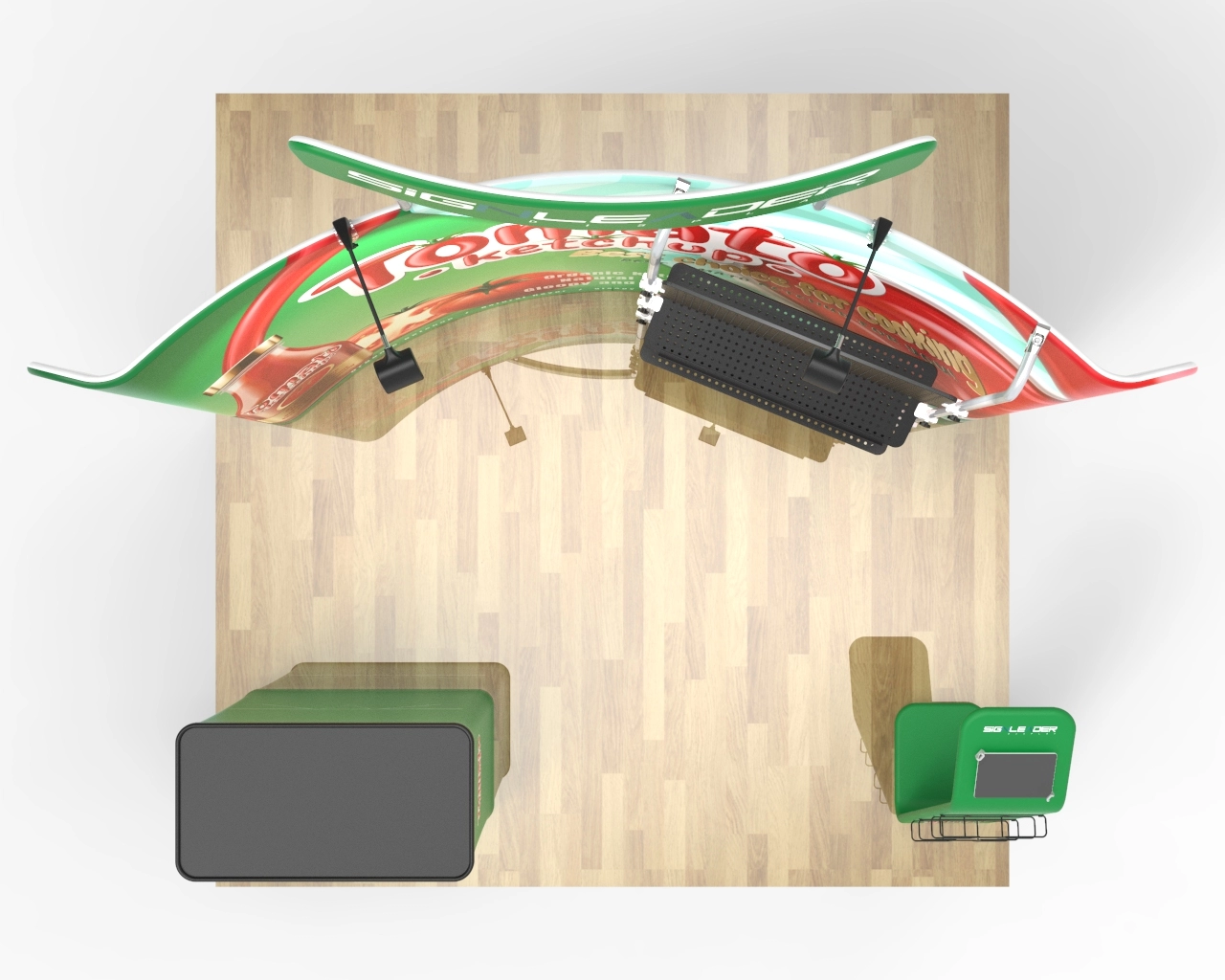 10ft Food & Snack Portable Trade Show Booth Idea 19