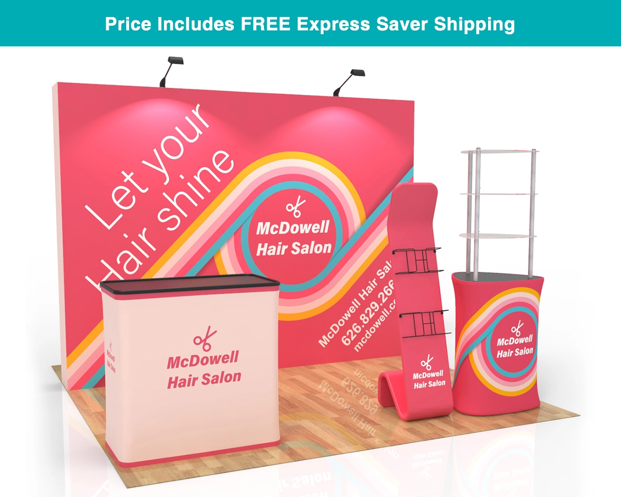 10ft Hair & Beauty Trade Show Booth Package 31