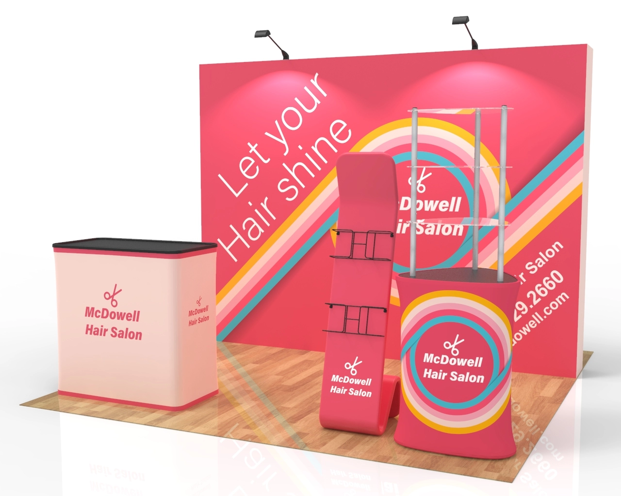 10ft Hair & Beauty Trade Show Booth Package 31