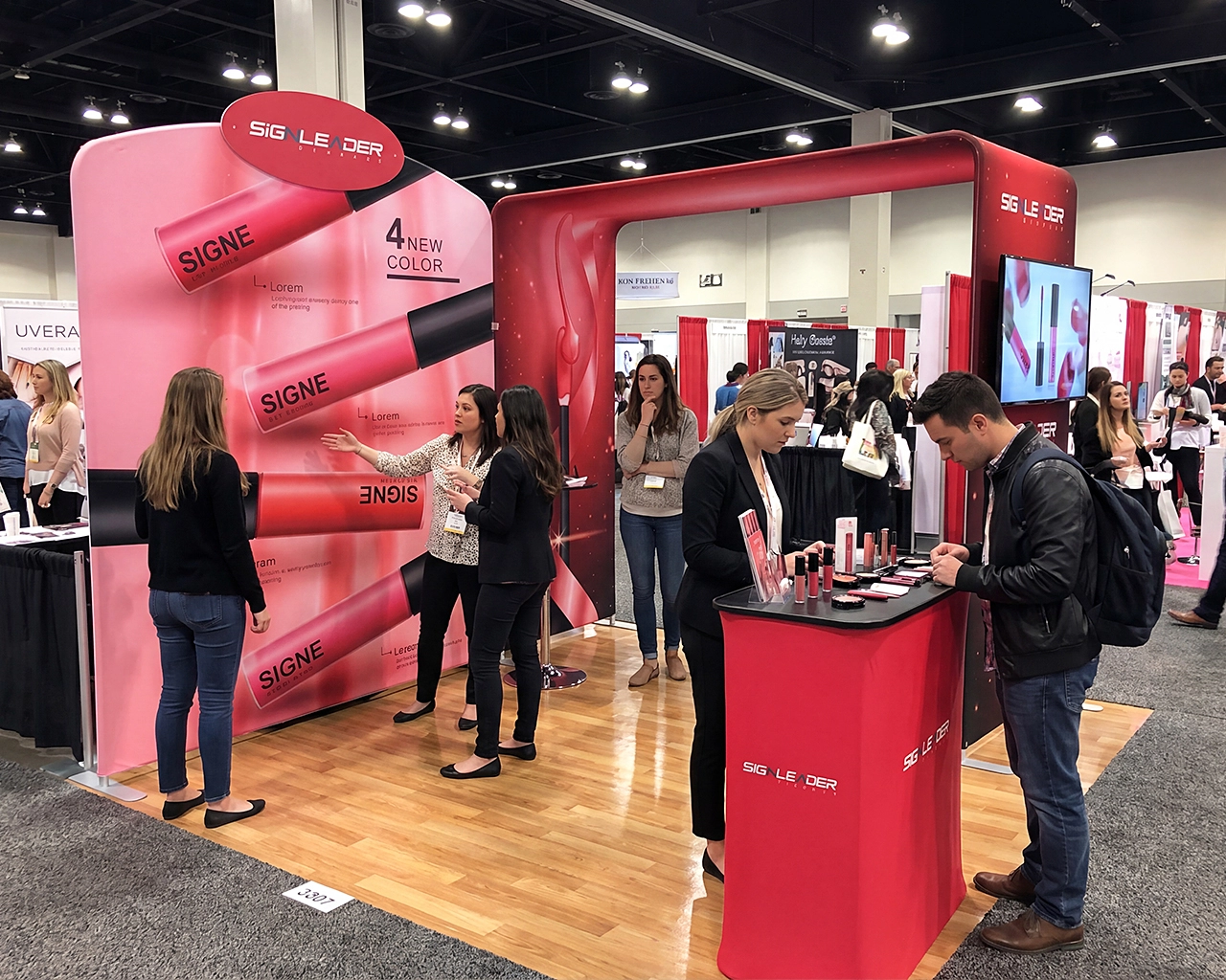 10ft Portable Makeup & Beauty Trade Show Booth Idea 08