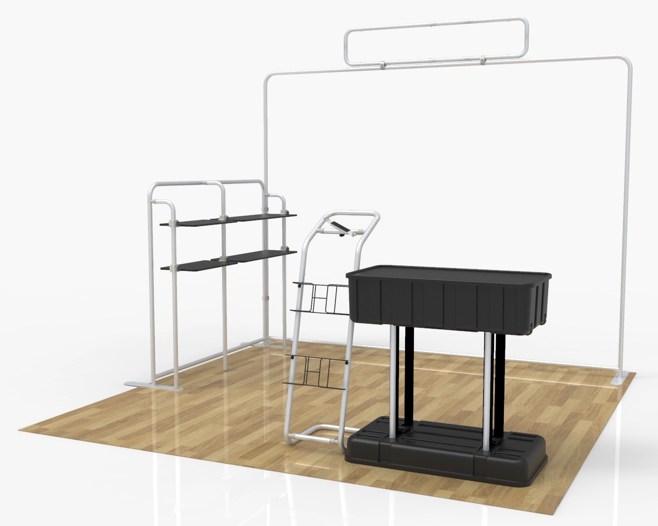 10ft Portable Trade Show Booth Kit V for Travel & Tourism Industry