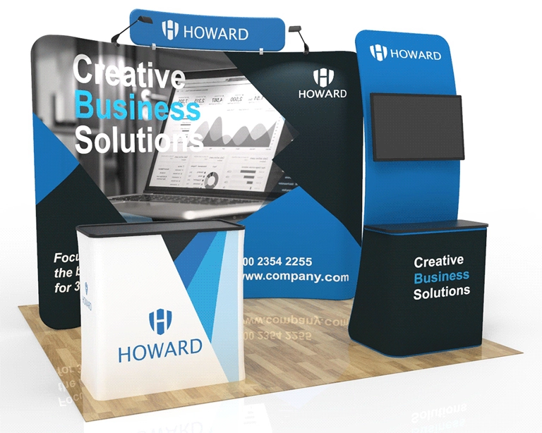 10ft Trade Show Booth Package 26 for Business Services & SaaS Consulting 