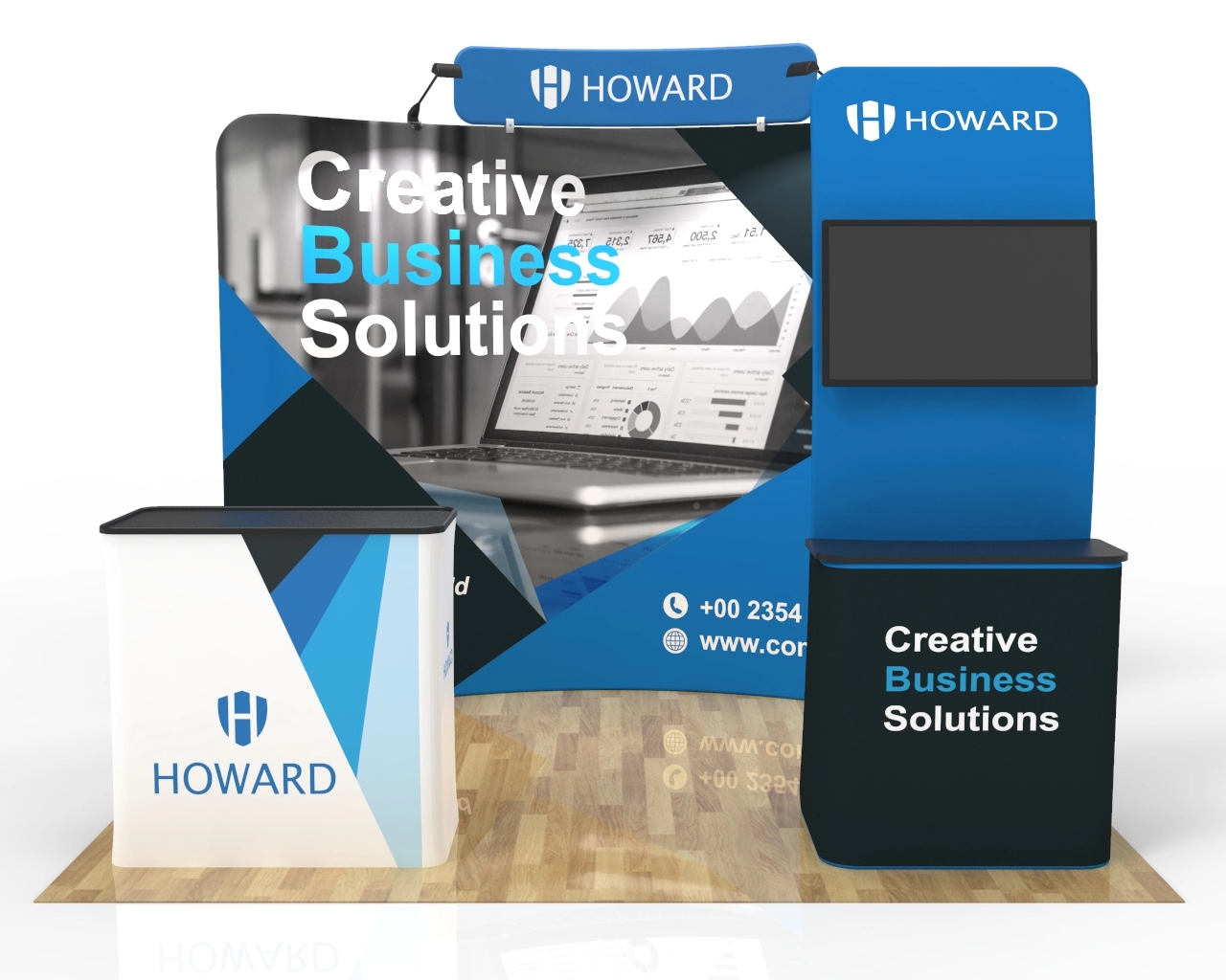 10ft Trade Show Booth Package 26 for Business Services & SaaS Consulting 