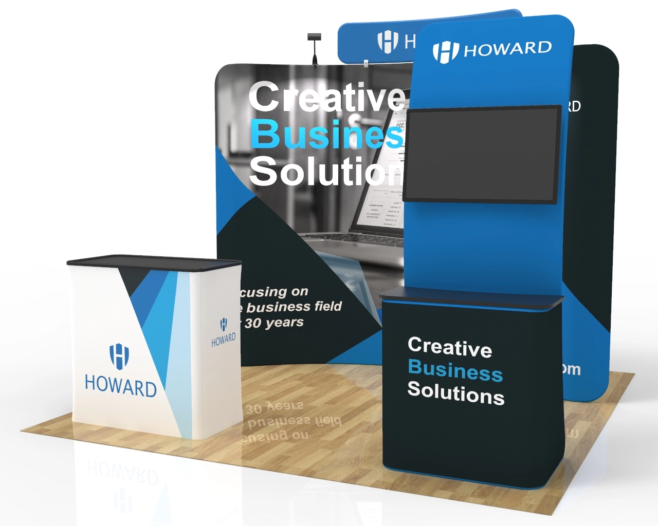 10ft Trade Show Booth Package 26 for Business Services & SaaS Consulting 