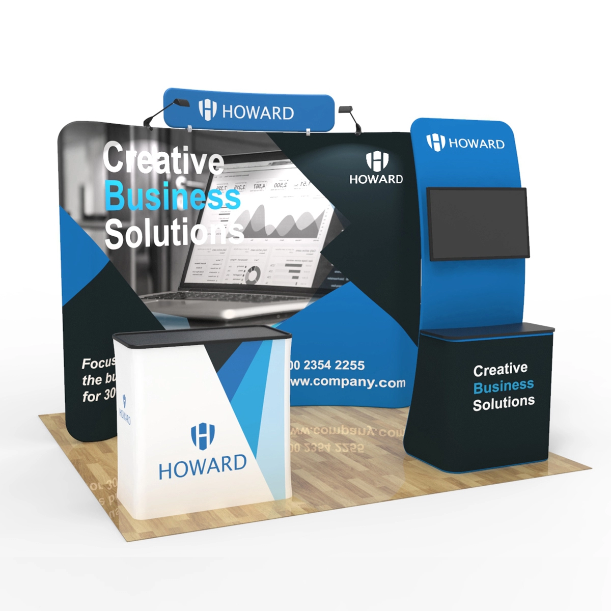 10ft Trade Show Booth Package 26 for Business Services & SaaS Consulting 