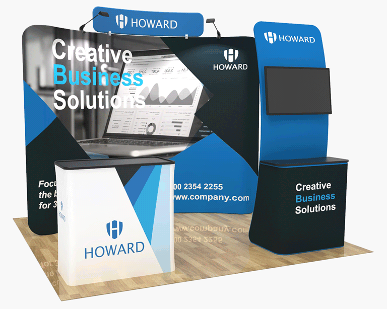 10ft Trade Show Booth Package 26 for Business Services & SaaS Consulting 