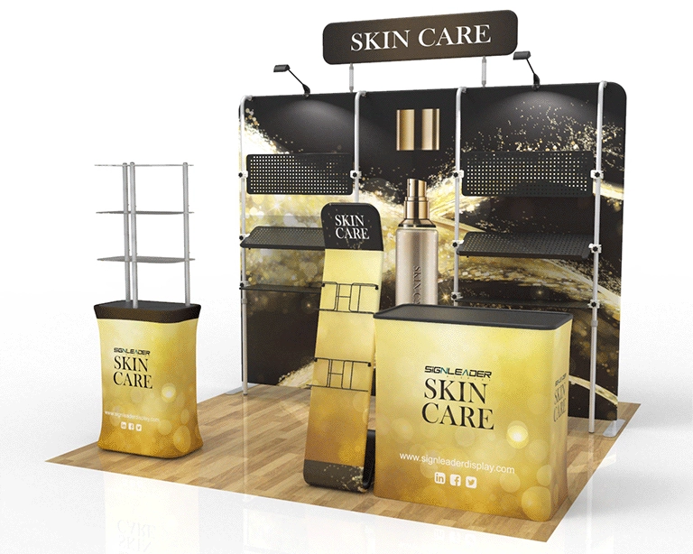 10ft Skincare & Fragrance Trade Show Booth Kit E