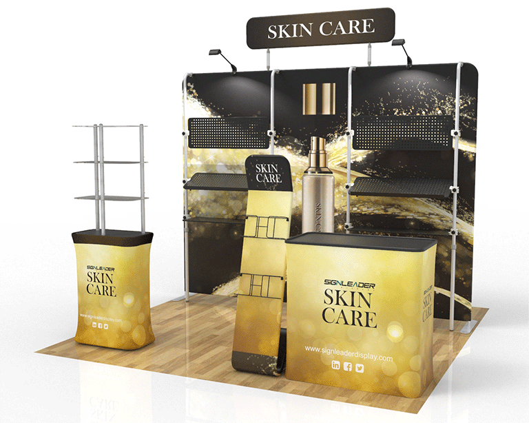 10ft Skincare & Fragrance Trade Show Booth Kit E