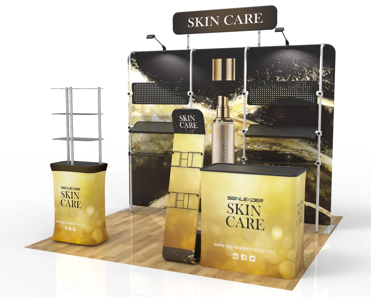 10ft Skincare & Fragrance Trade Show Booth Kit E