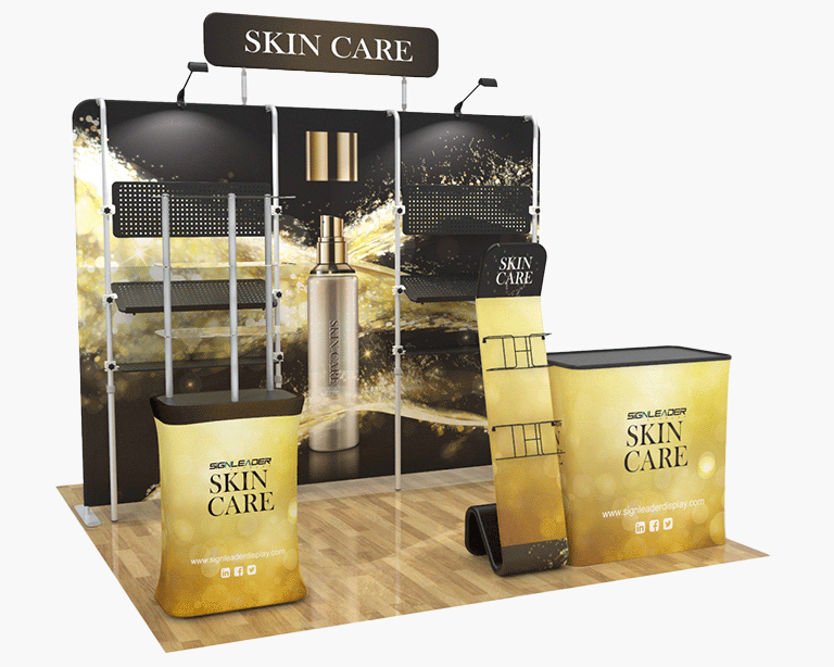 10ft Skincare & Fragrance Trade Show Booth Kit E