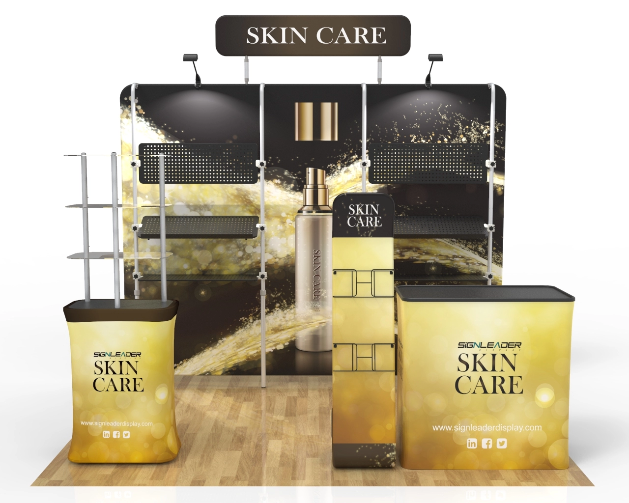 10ft Skincare & Fragrance Trade Show Booth Kit E