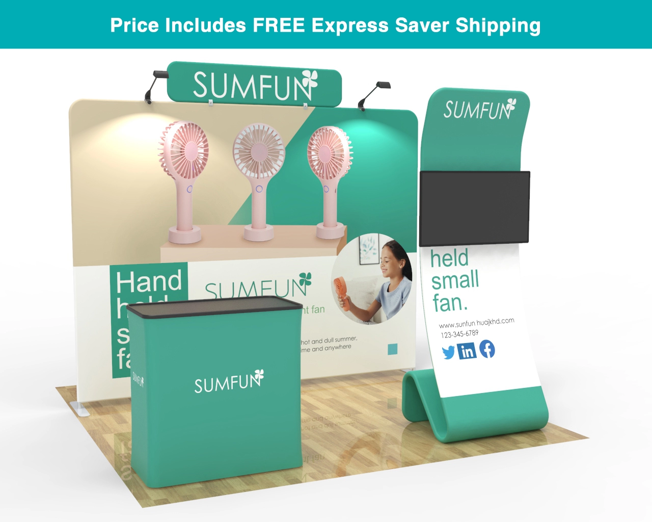 10ft Trade Show Booth Package 25 for Small Appliances