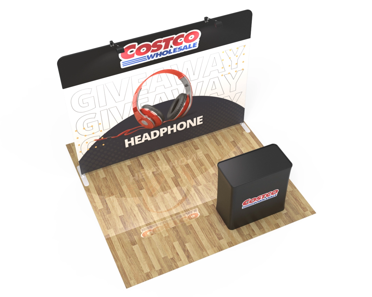 10ft Straight PortaZip™ Backdrop