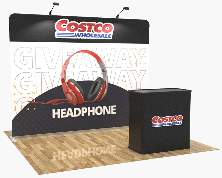 10ft Straight PortaZip™ Backdrop