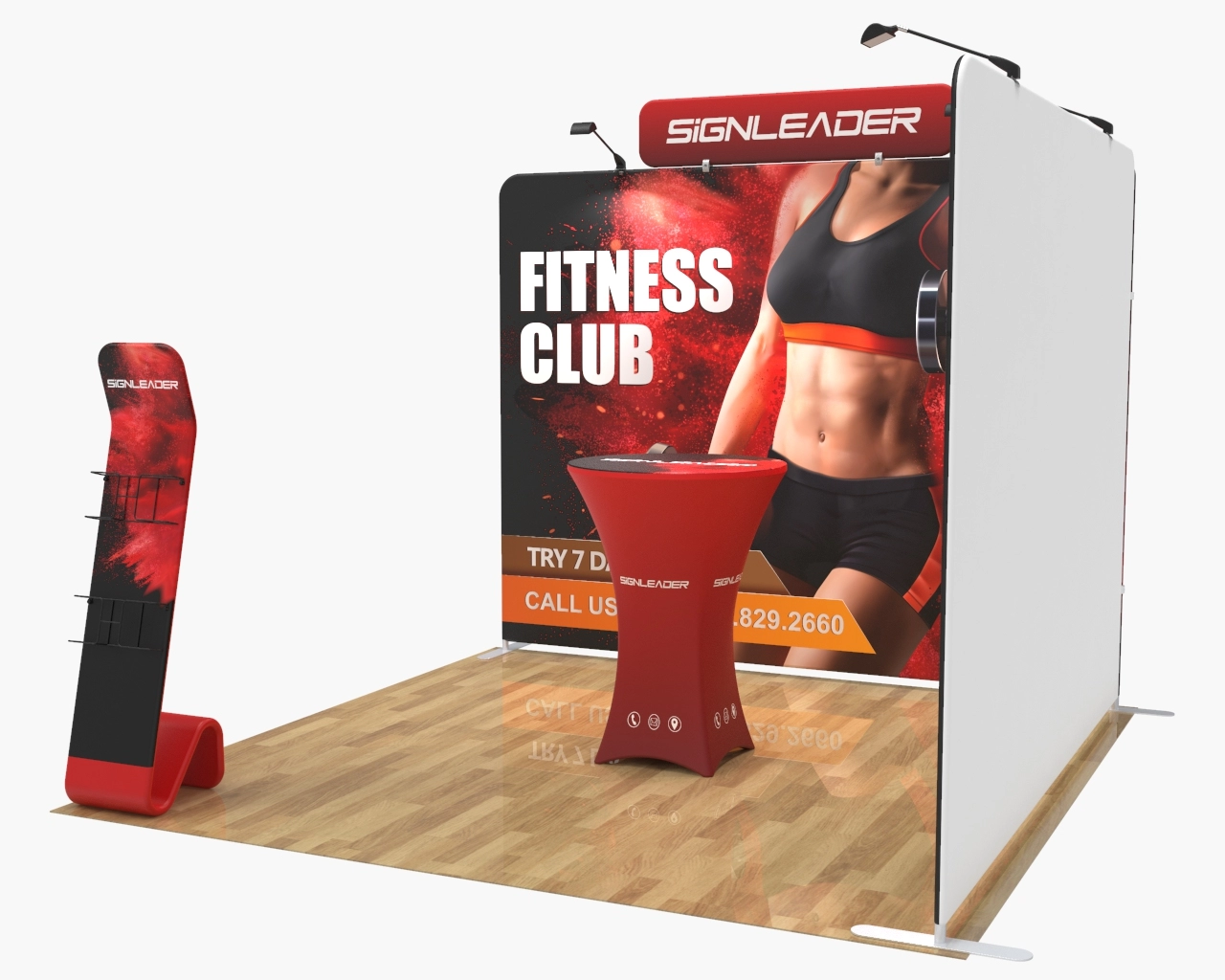 Custom Trade Show Booth Kit X for Fitness & Health - 10ft & 20ft Options
